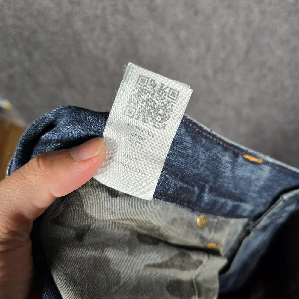 True Religion Jeans Mens 42 Geno Flaps Blue Distressed Relaxed Slim Concrete NEW